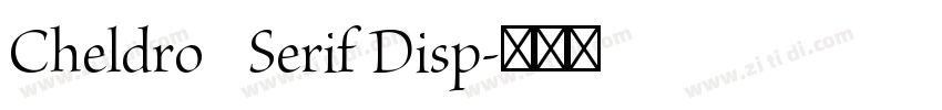 Cheldro   Serif Disp字体转换